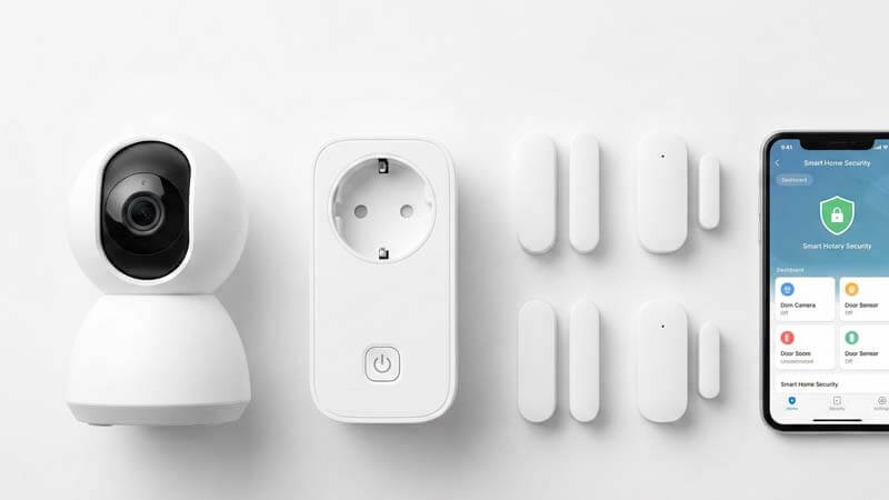 готовый комплект системы безопасности для дачи камеры датчики и хаб